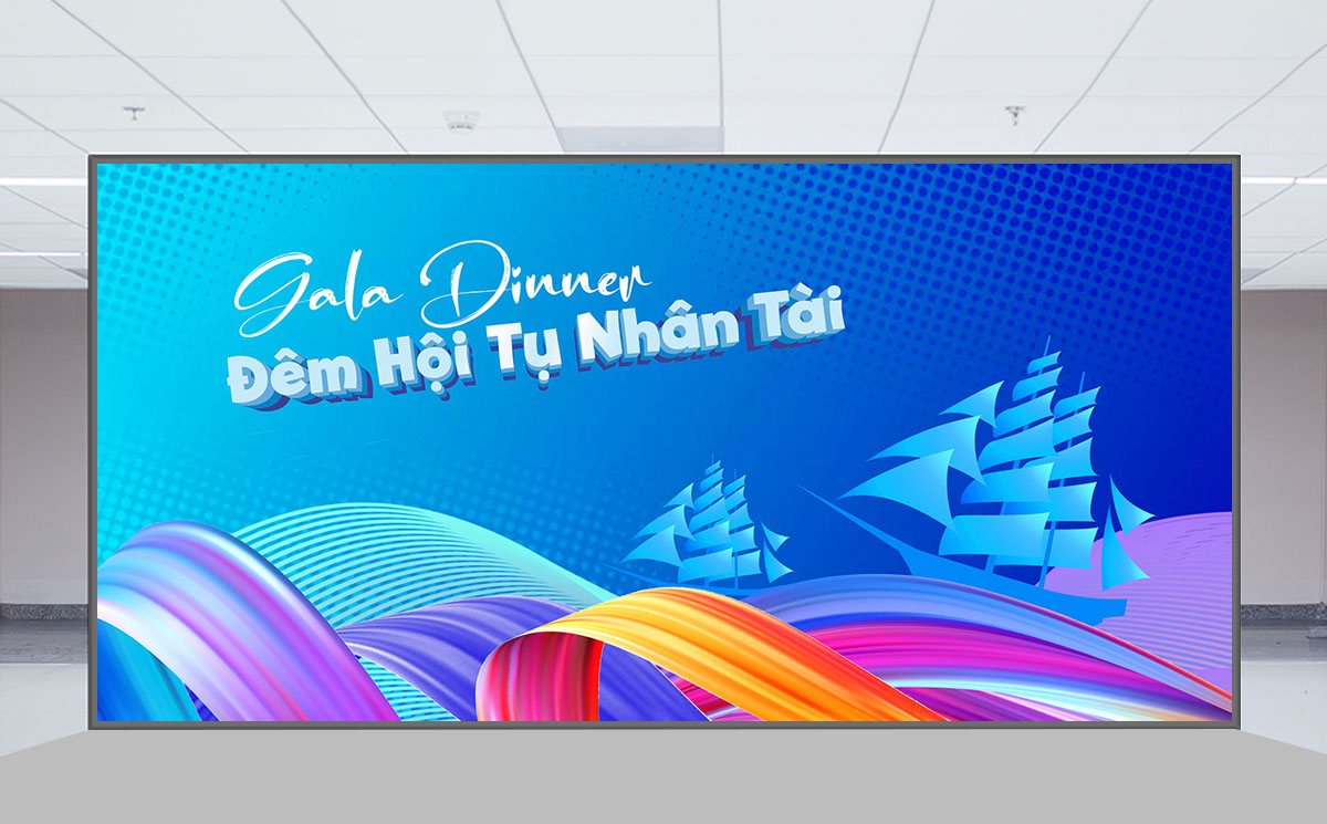 Phông nền Gala Dinner đêm hội tụ nhân tài File Corel