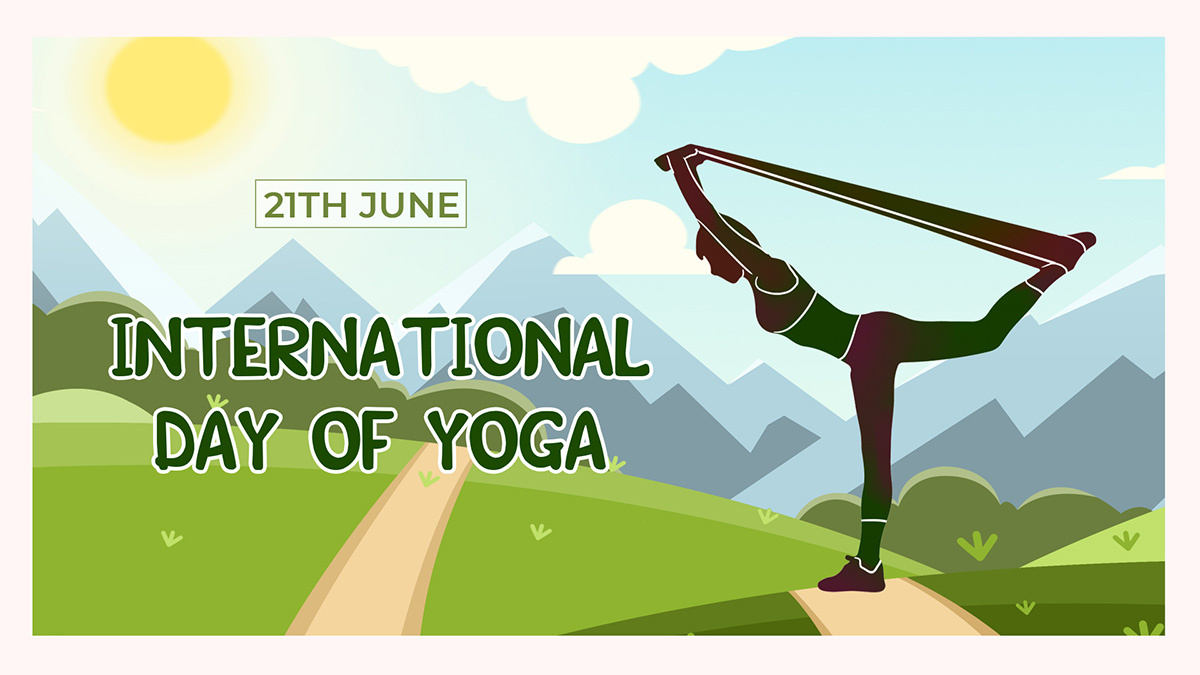 Banner ngày quốc tế yoga nền thiên nhiên file PSD - mẫu số 721