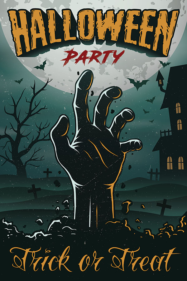 Poster lễ hội halloween kinh dị file EPS và AI mẫu MB130