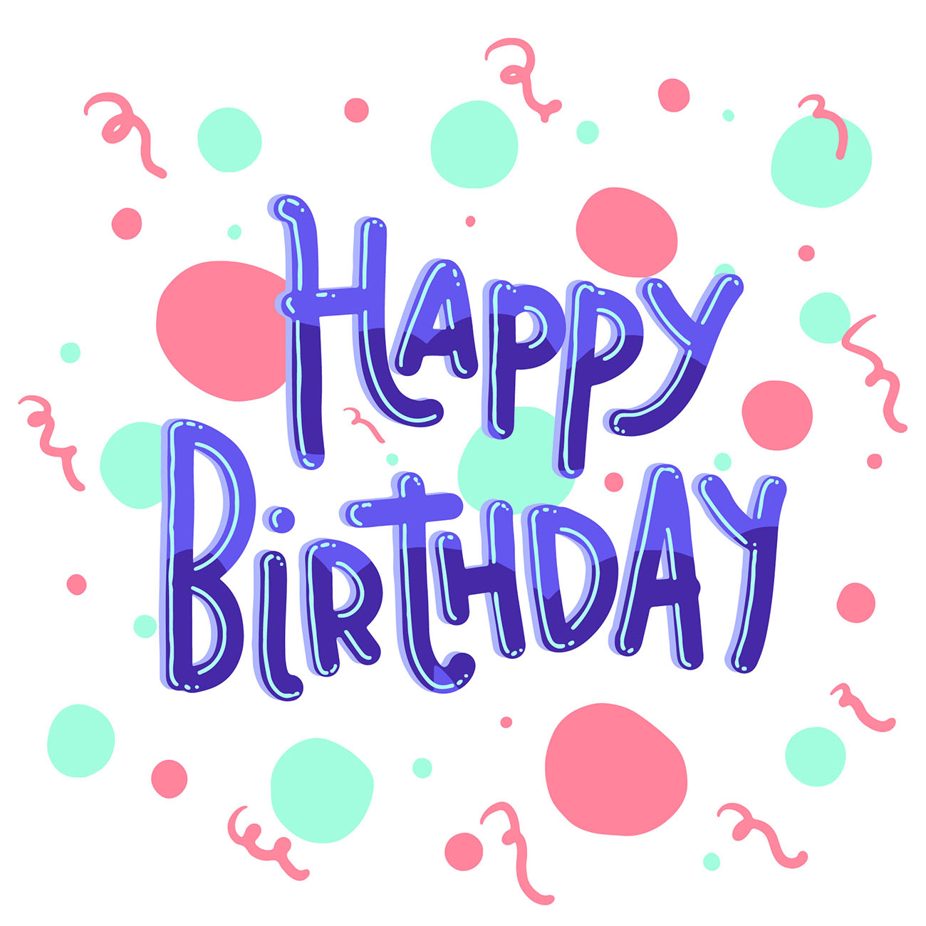 Bộ chữ typo happy birthday file EPS và AI mẫu K7