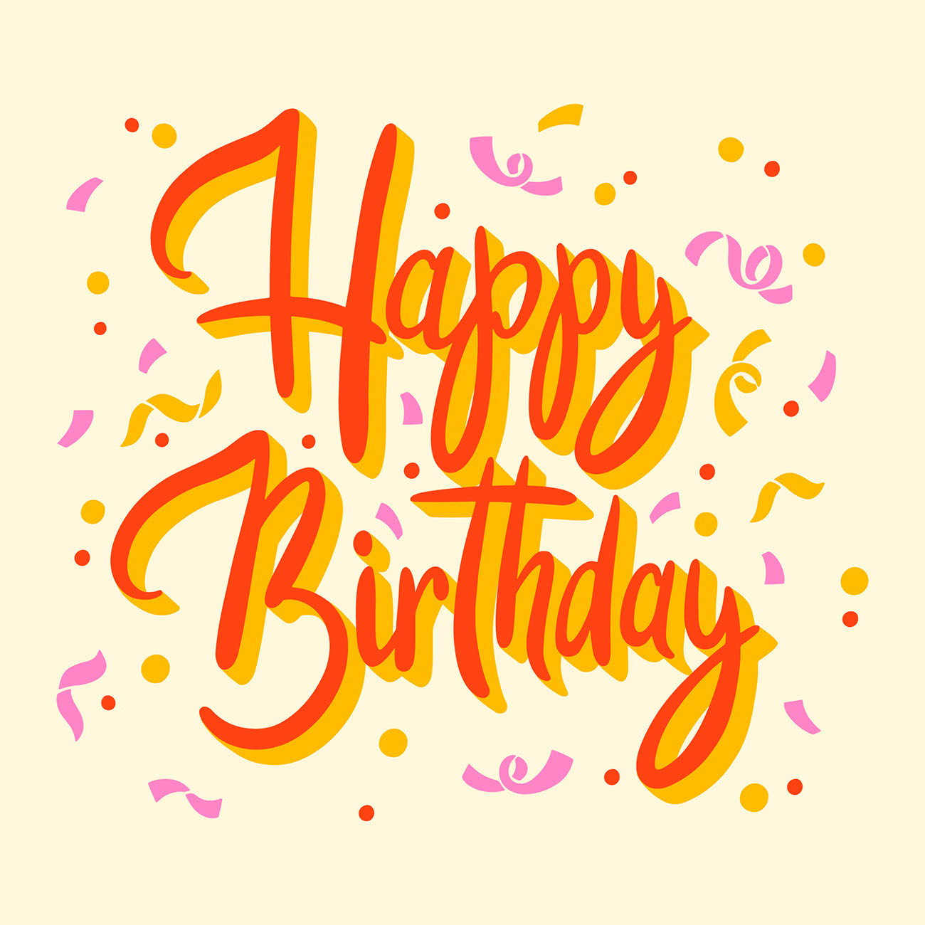 Bộ chữ typo happy birthday cách điệu mềm mại file EPS và AI mẫu K71