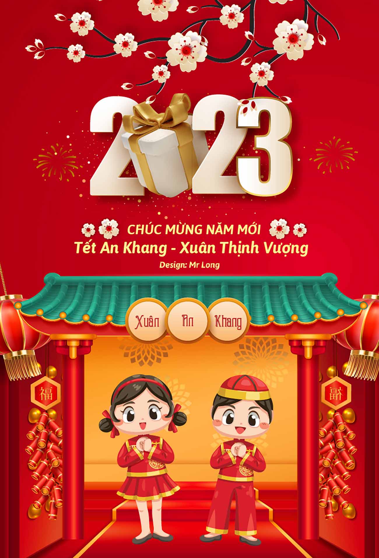 Poster chúc mừng năm mới mẫu T55 EPS