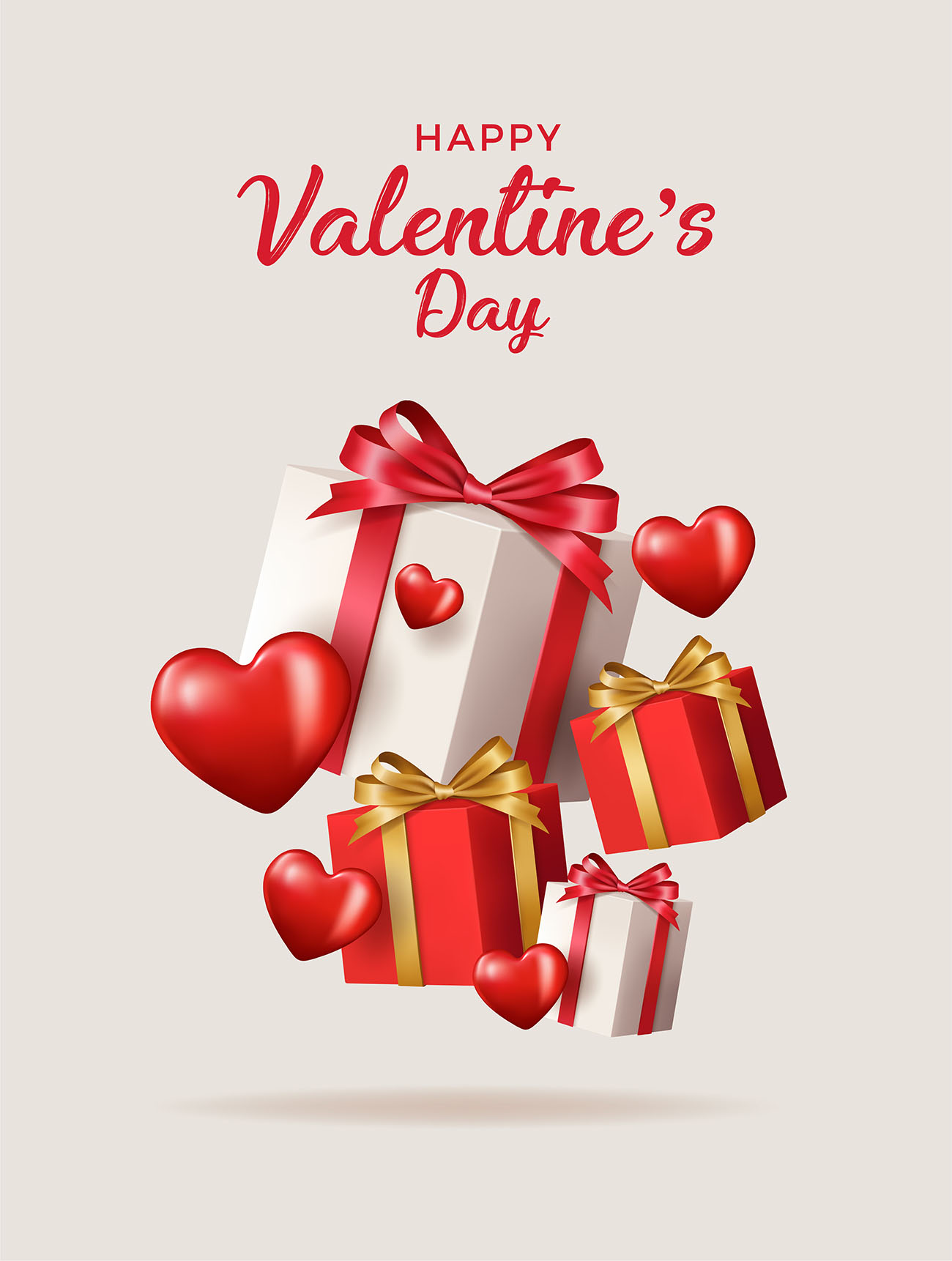 Poster hộp quà ngày valentine mẫu 17 file EPS