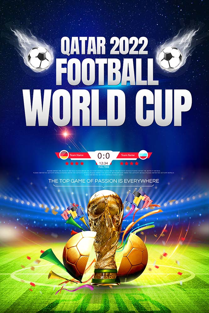 Poster lễ trao cúp vàng world cup file PSD mẫu V32