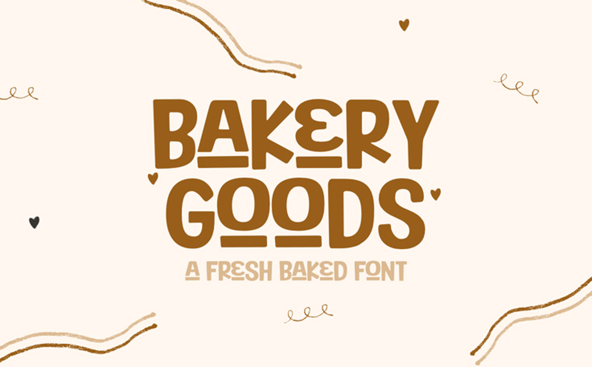 Font chữ Bakery Goods Việt hóa cho lĩnh cực đồ ăn và trẻ em