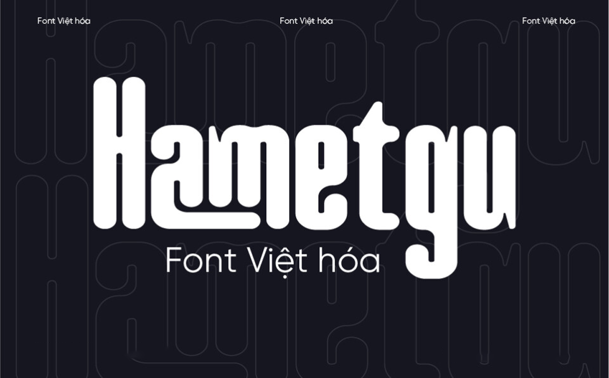 Font chữ hoạt hình 1FTV Hametgu Việt Hóa