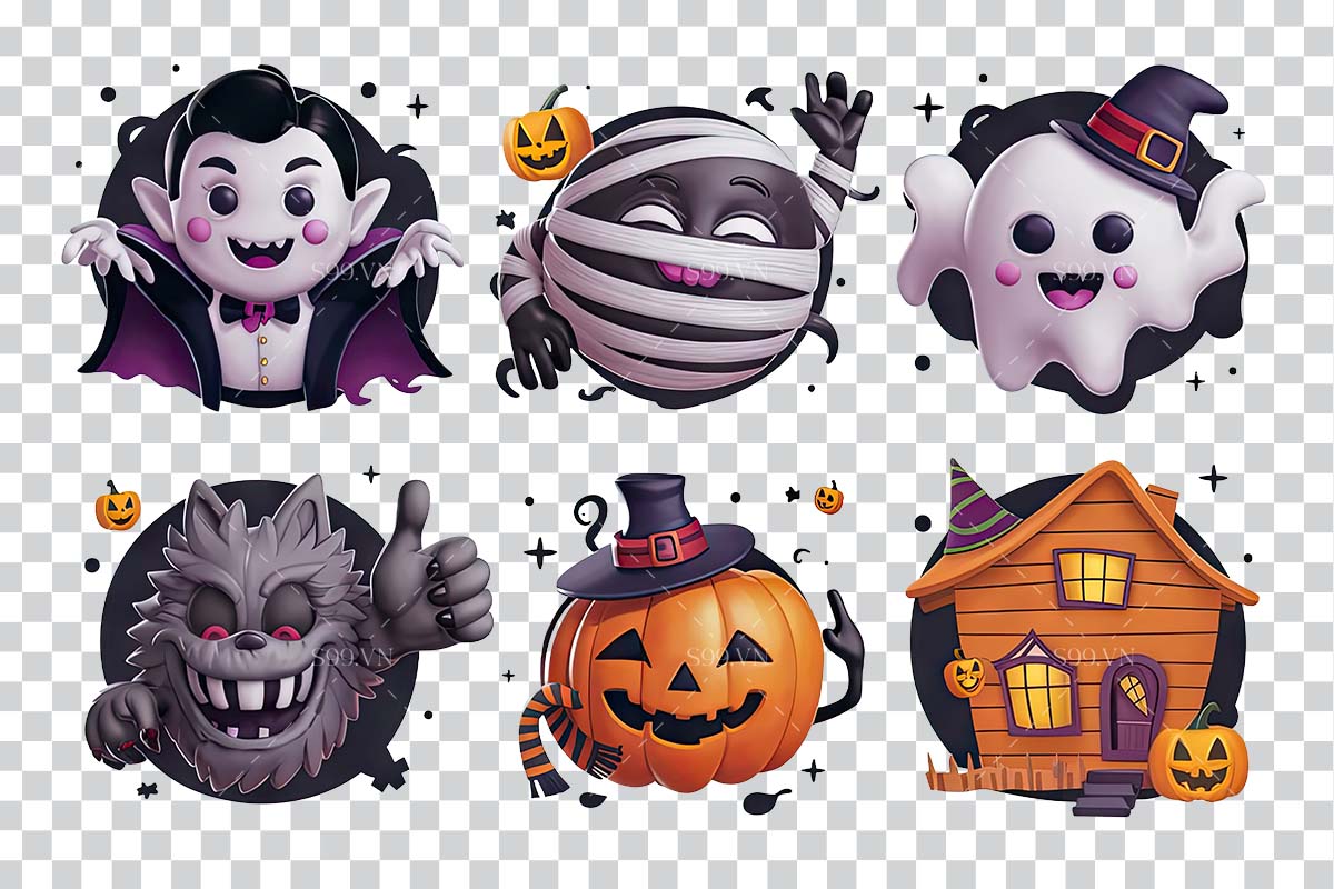 Hình ảnh nhân vật halloween file PNG - mẫu số 403