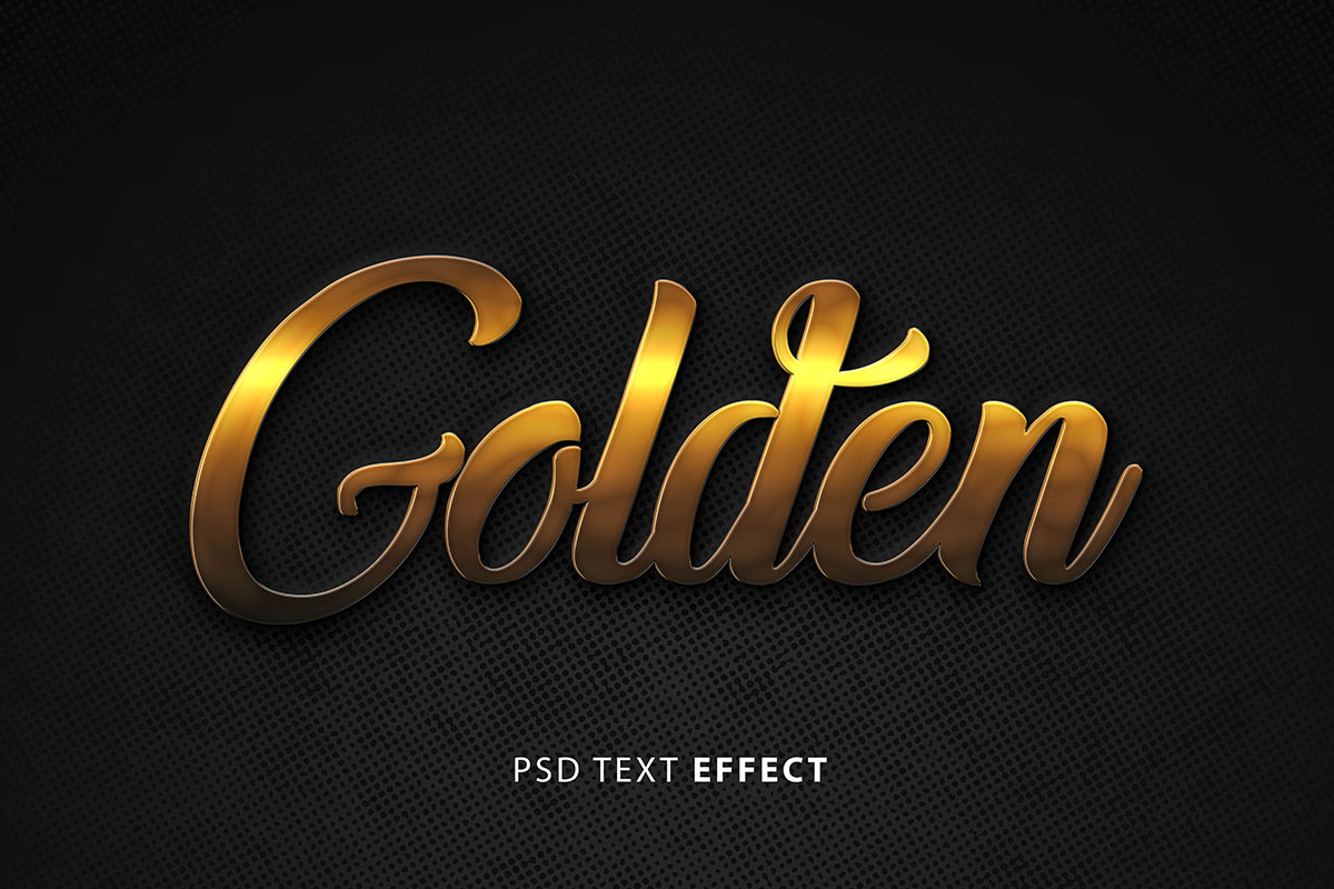 Hiệu ứng text gold file PSD mẫu HU141