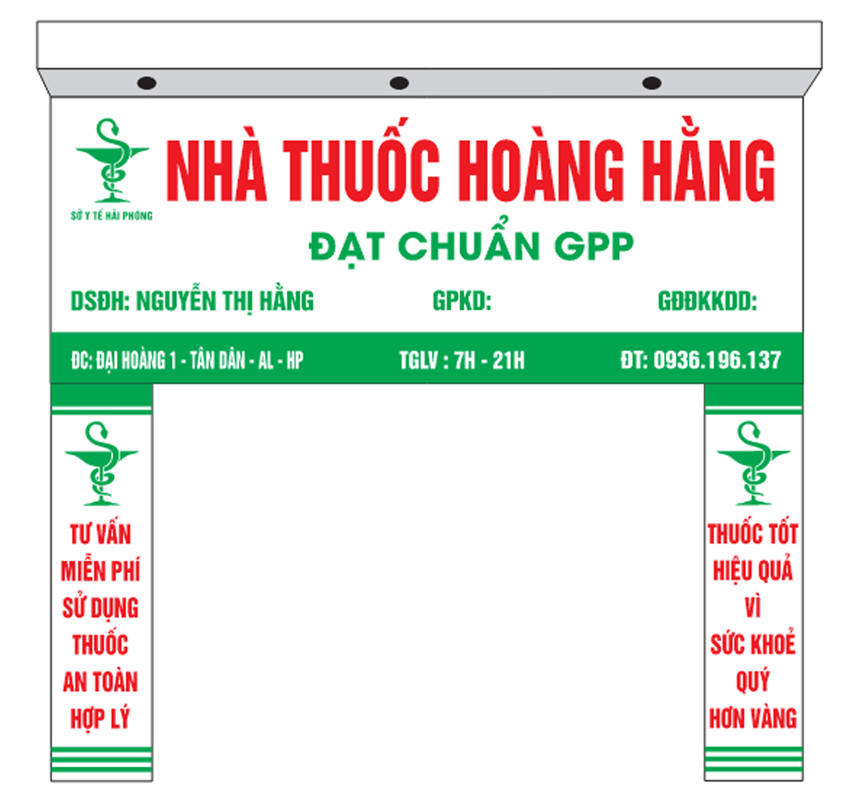 Mẫu biểu hiệu nhà thuốc, quầy thuốc File corel