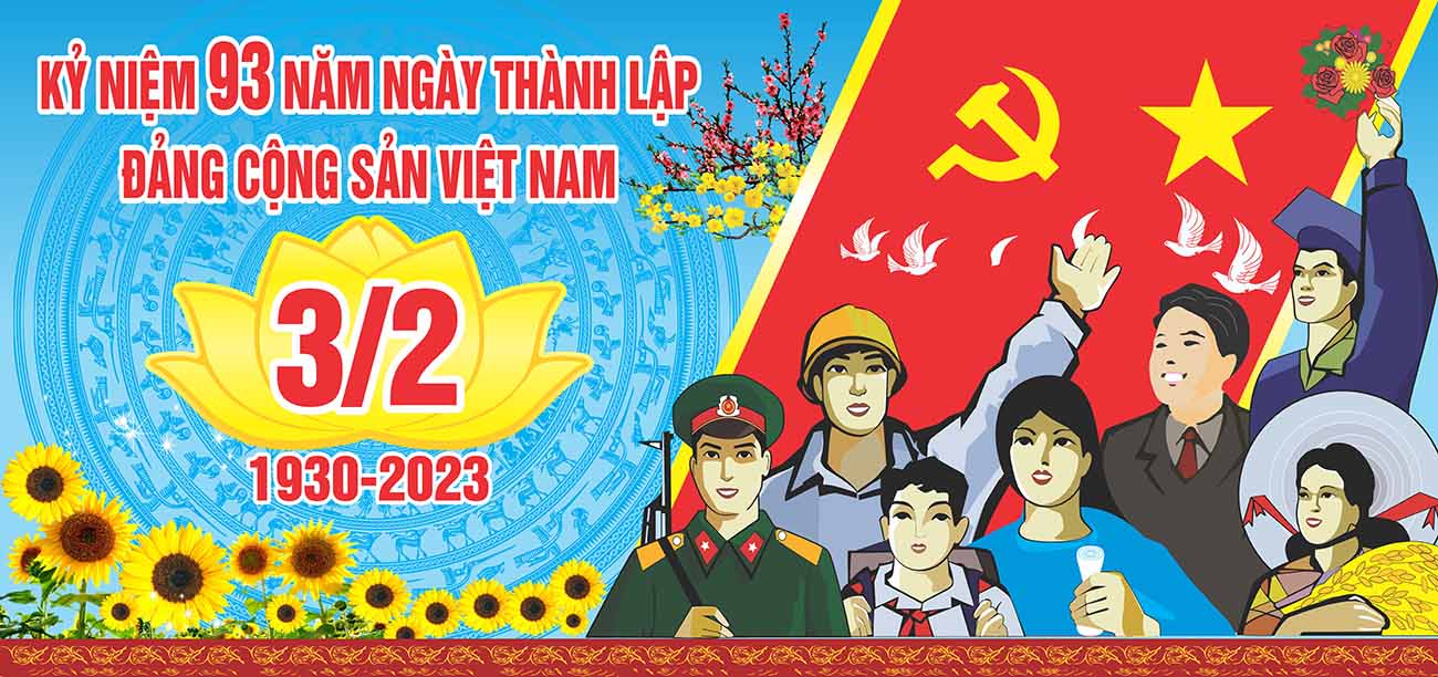 Pano mừng Đảng mừng xuân 2024 file CDR mẫu D25