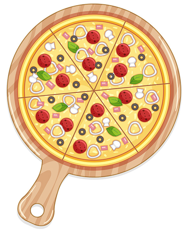 Hình minh họa bánh pizza file EPS - mẫu số 971