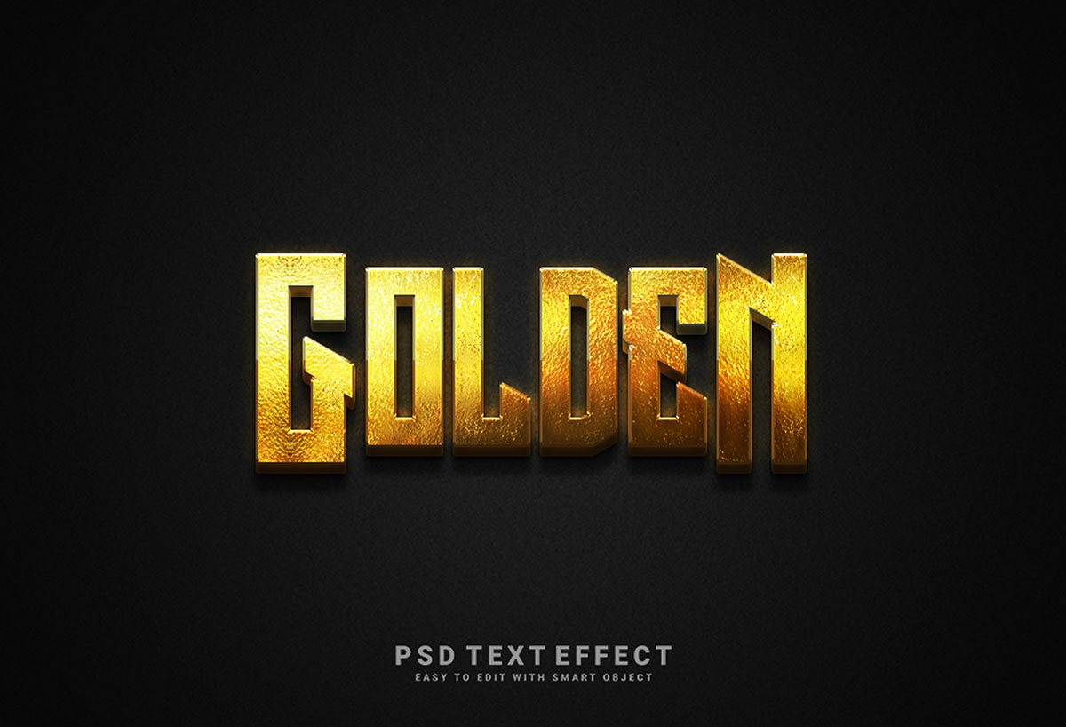 Hiệu ứng text gold file PSD mẫu HU256