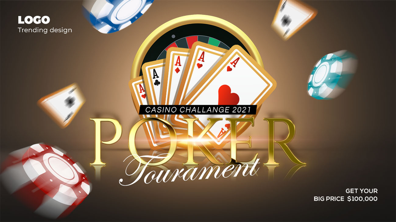 Banner trò chơi poker file PSD mẫu T11