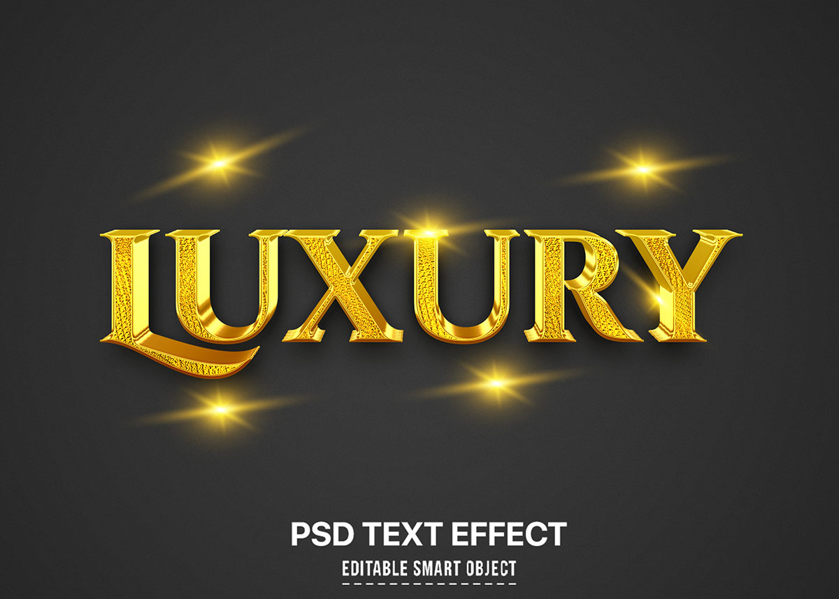 Hiệu ứng text gold file PSD mẫu HU354