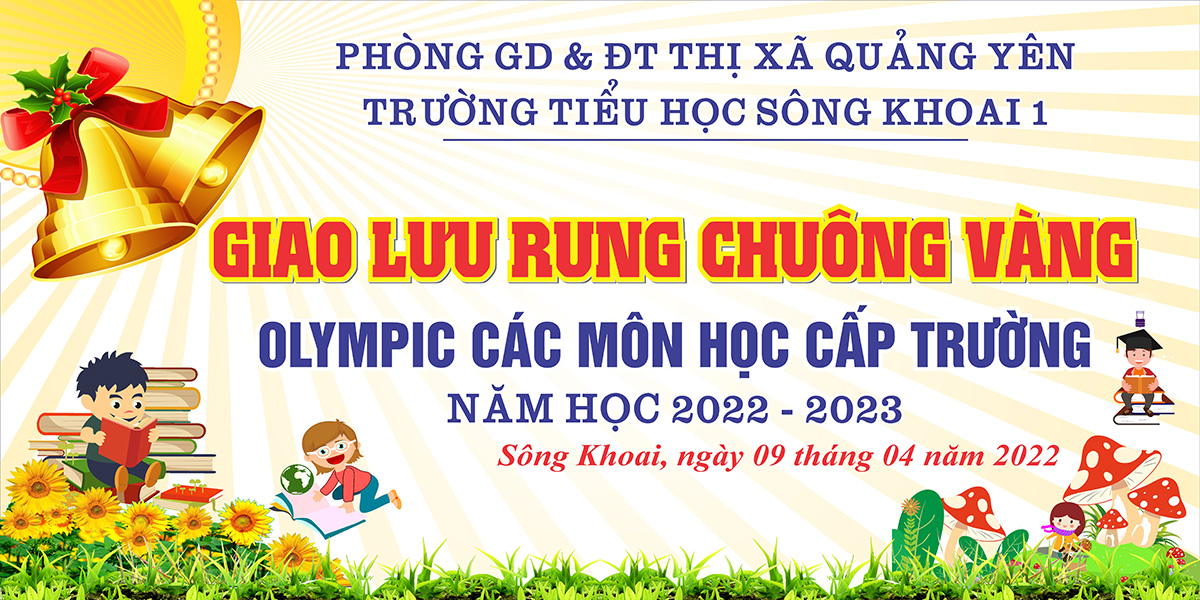 Backdrop Phông nền giao lưu cuộc thi rung chuông vàng - File Corel