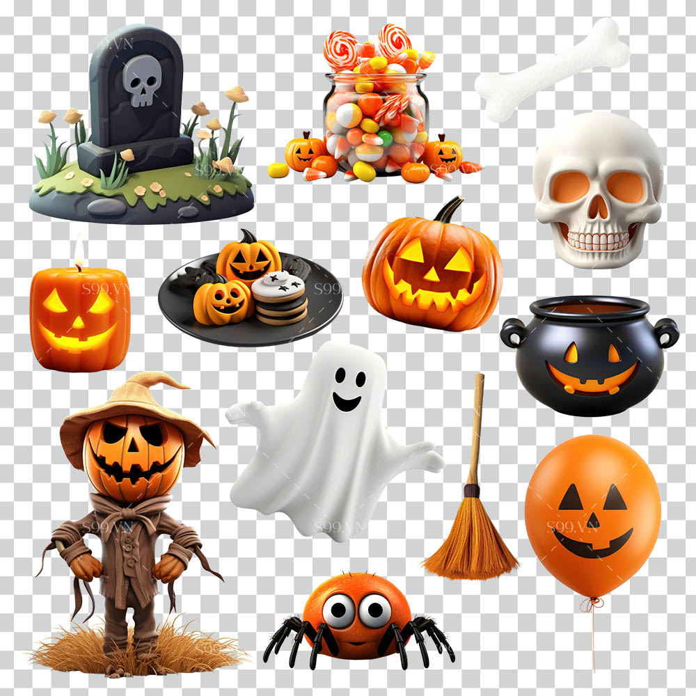 Hình ảnh nhân vật ma quái halloween file PNG - mẫu số 365