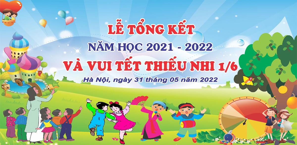 Backdrop phông nền quốc tế thiếu nhi 1-6 File Corel số 11