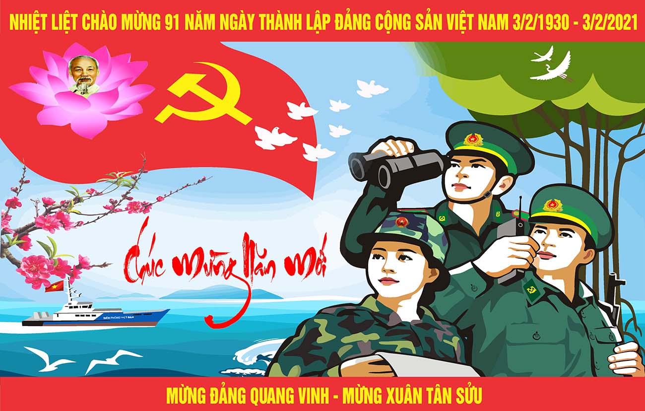 Pano mừng Đảng mừng xuân 2024 file CDR mẫu D15