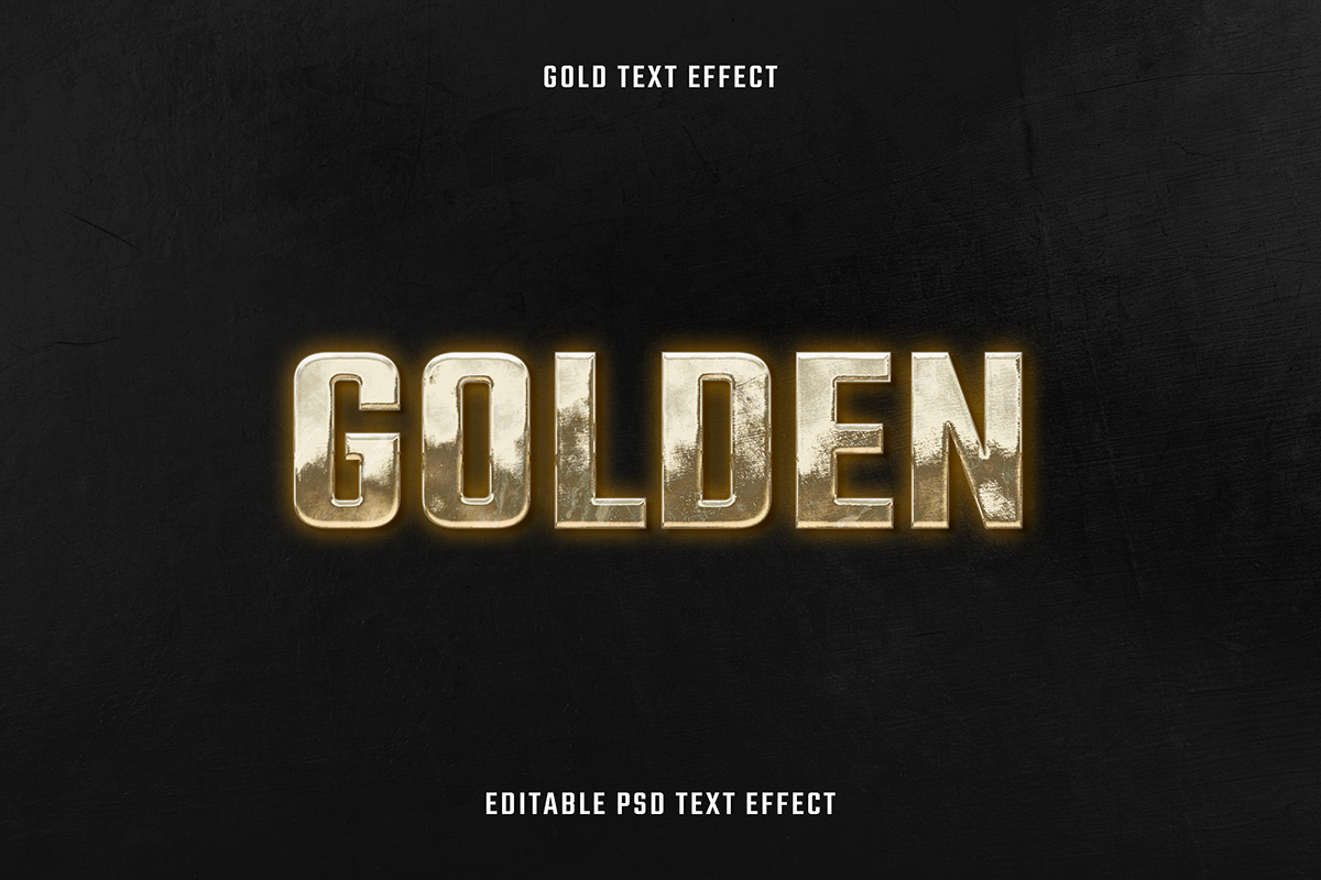 Hiệu ứng text gold file PSD mẫu HU45