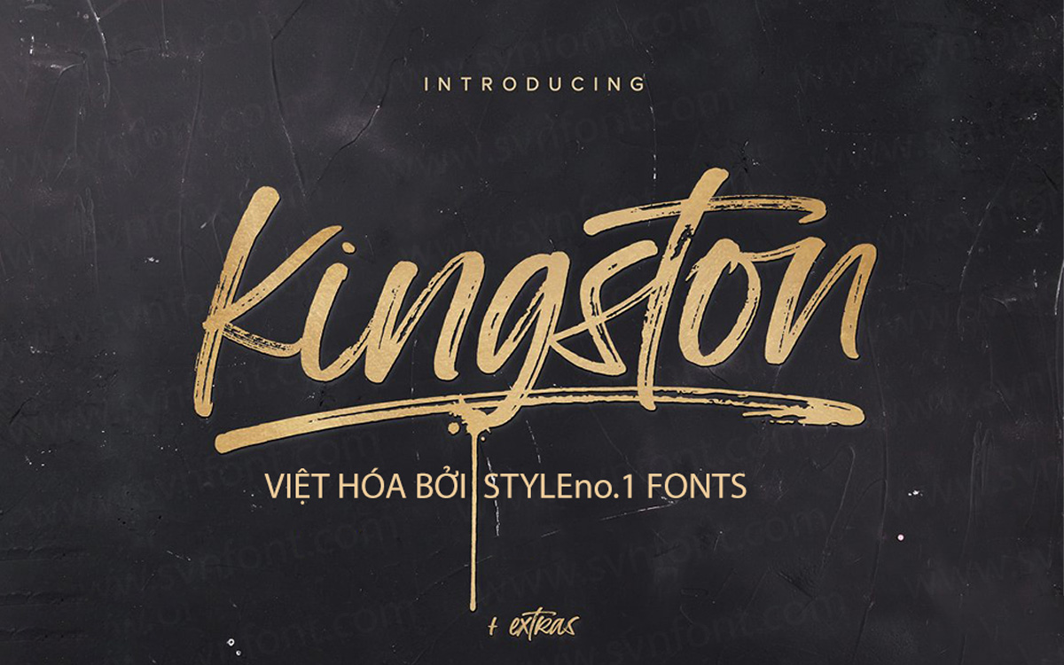 Font chữ brush viết tay bí ẩn, ma quái, thể thao SVN-Kingston