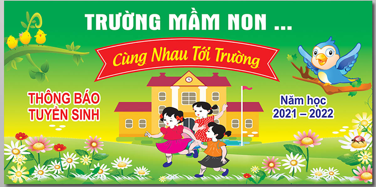 Banner ngày hội đến trường file Corel - mẫu số 372