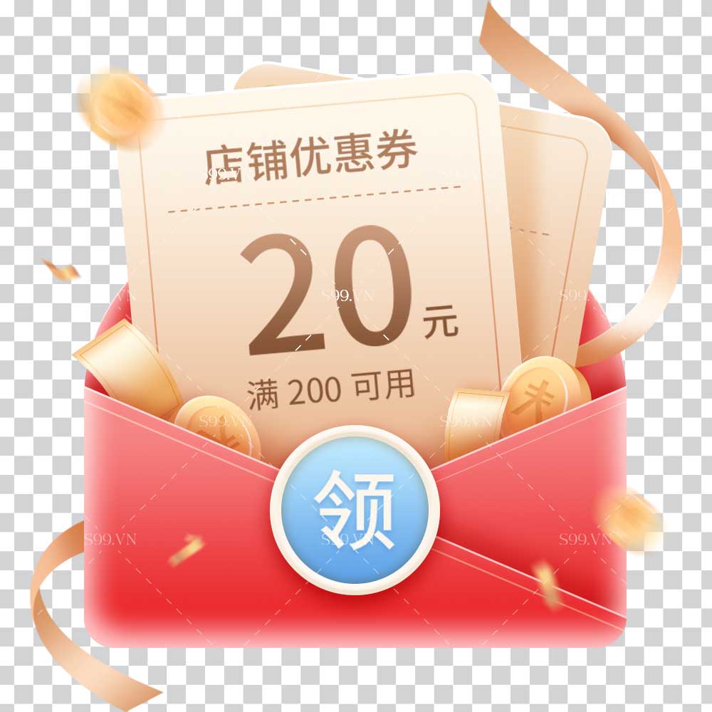 Hình ảnh phong bao quà tặng voucher file PNG mẫu số 553