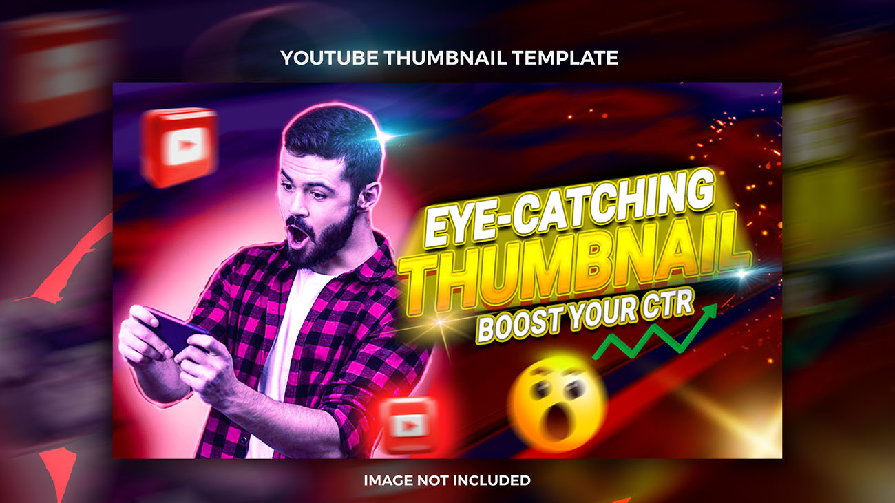 Ảnh thumb bìa youtube chủ đề game file PSD mẫu Y19