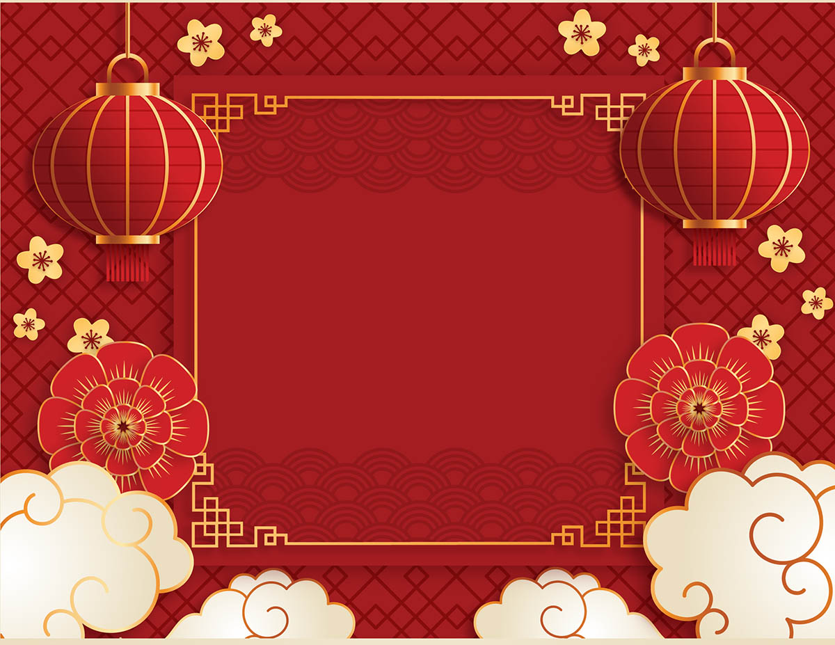 Background dịp năm mới nền đỏ file vector - mẫu số 340