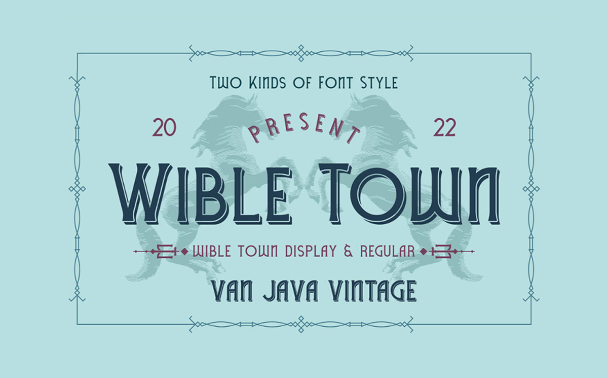 Font chữ TH Wible Town Việt hóa - Font chữ cổ điển, vintage cho thiết kế