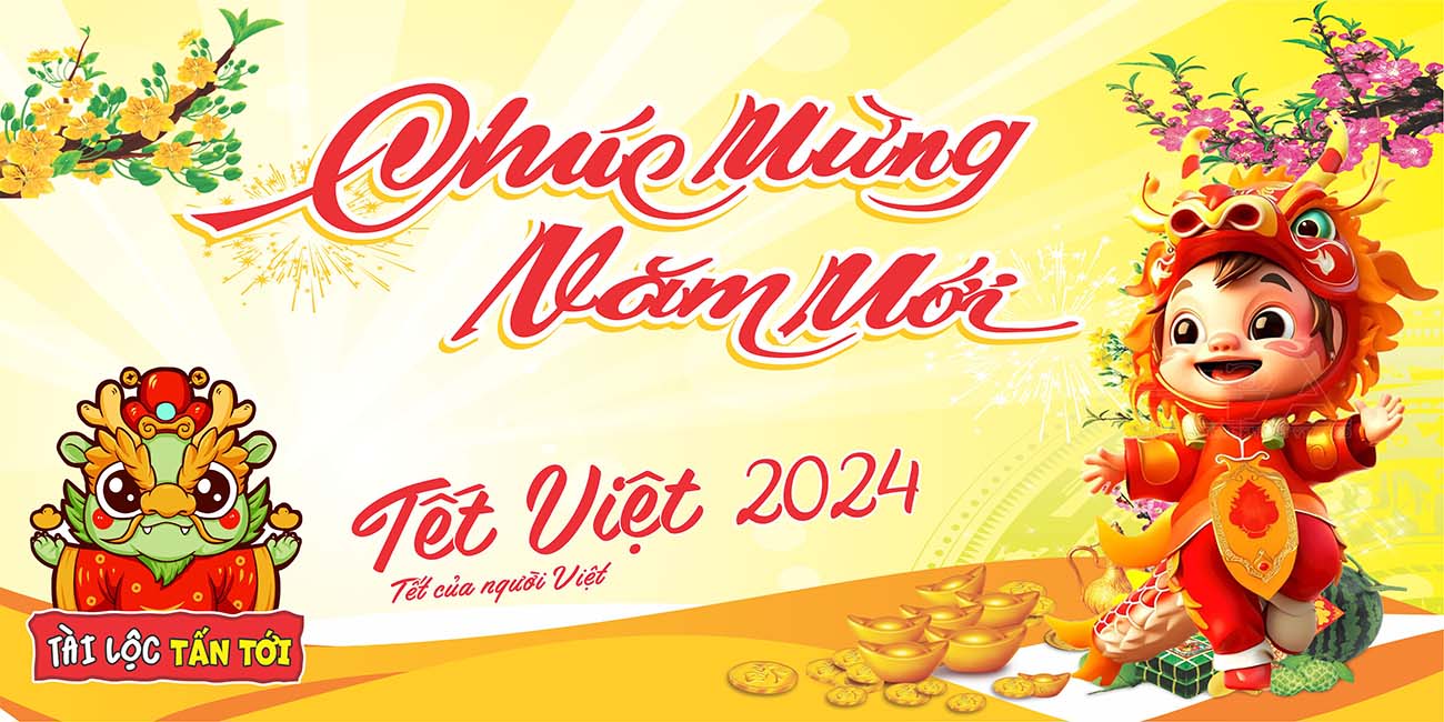 Banner tết năm 2024 file CDR mẫu S98