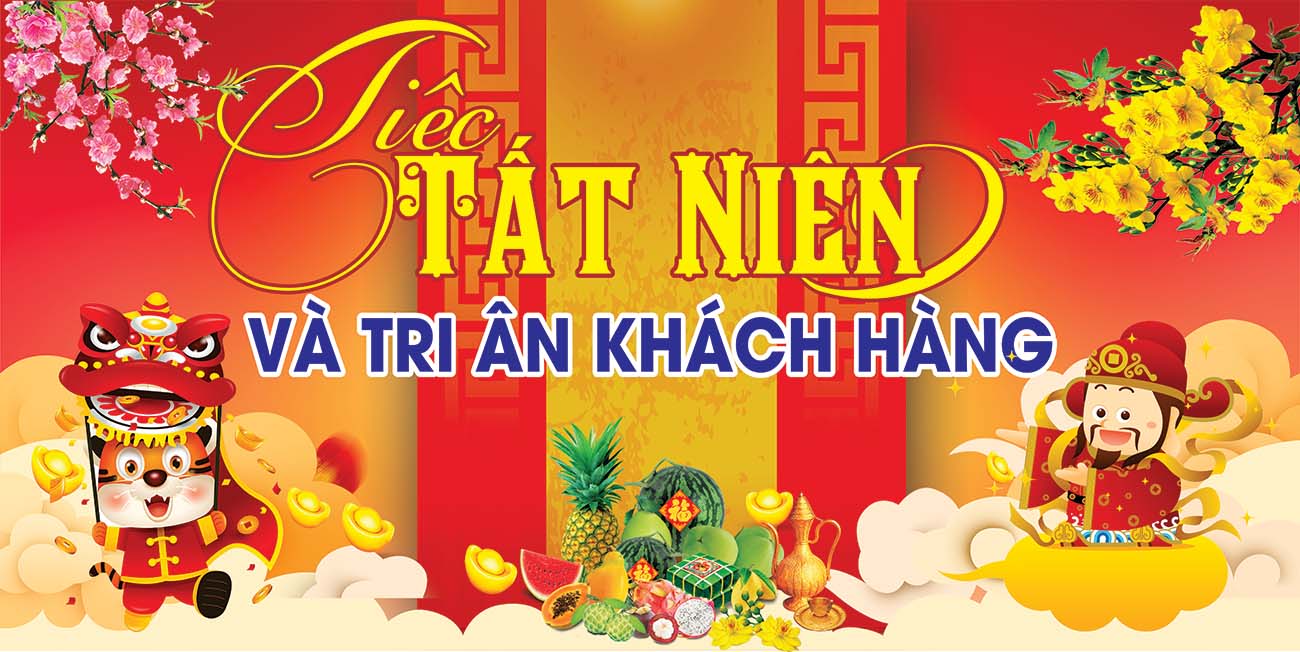 Backdrop tiệc tất niên và tri ân khách hàng mẫu 37 - File Corel