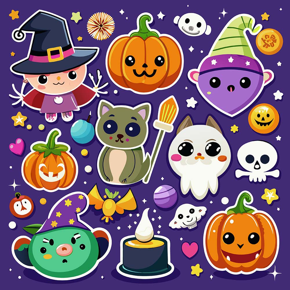 Hình minh họa nhân vật lễ hội halloween file EPS - mẫu số 521