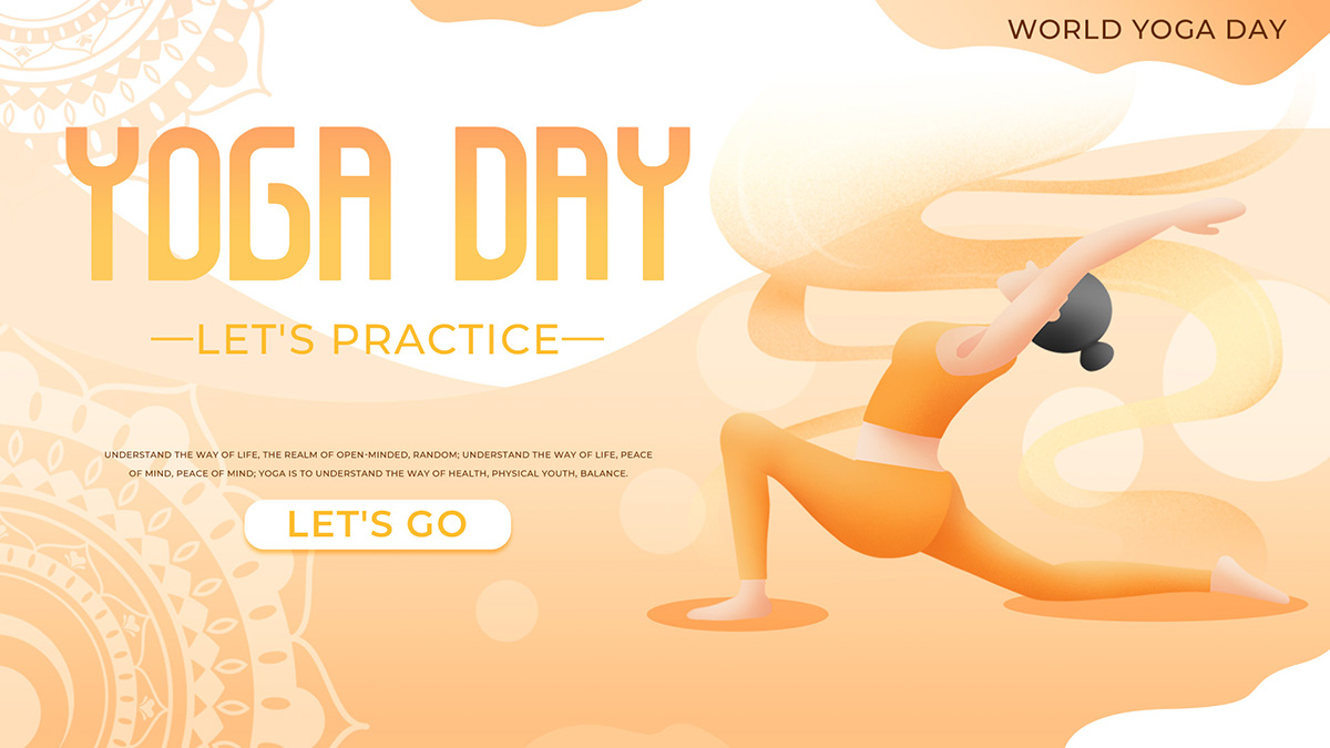 Banner lớp tập yoga cơ bản file PSD mẫu J111