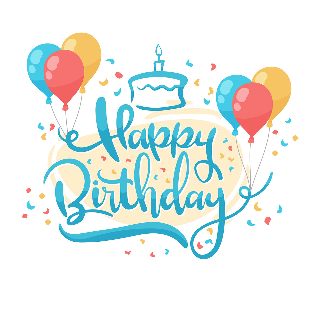 Bộ chữ typo happy birthday mềm mại file EPS và AI mẫu K153