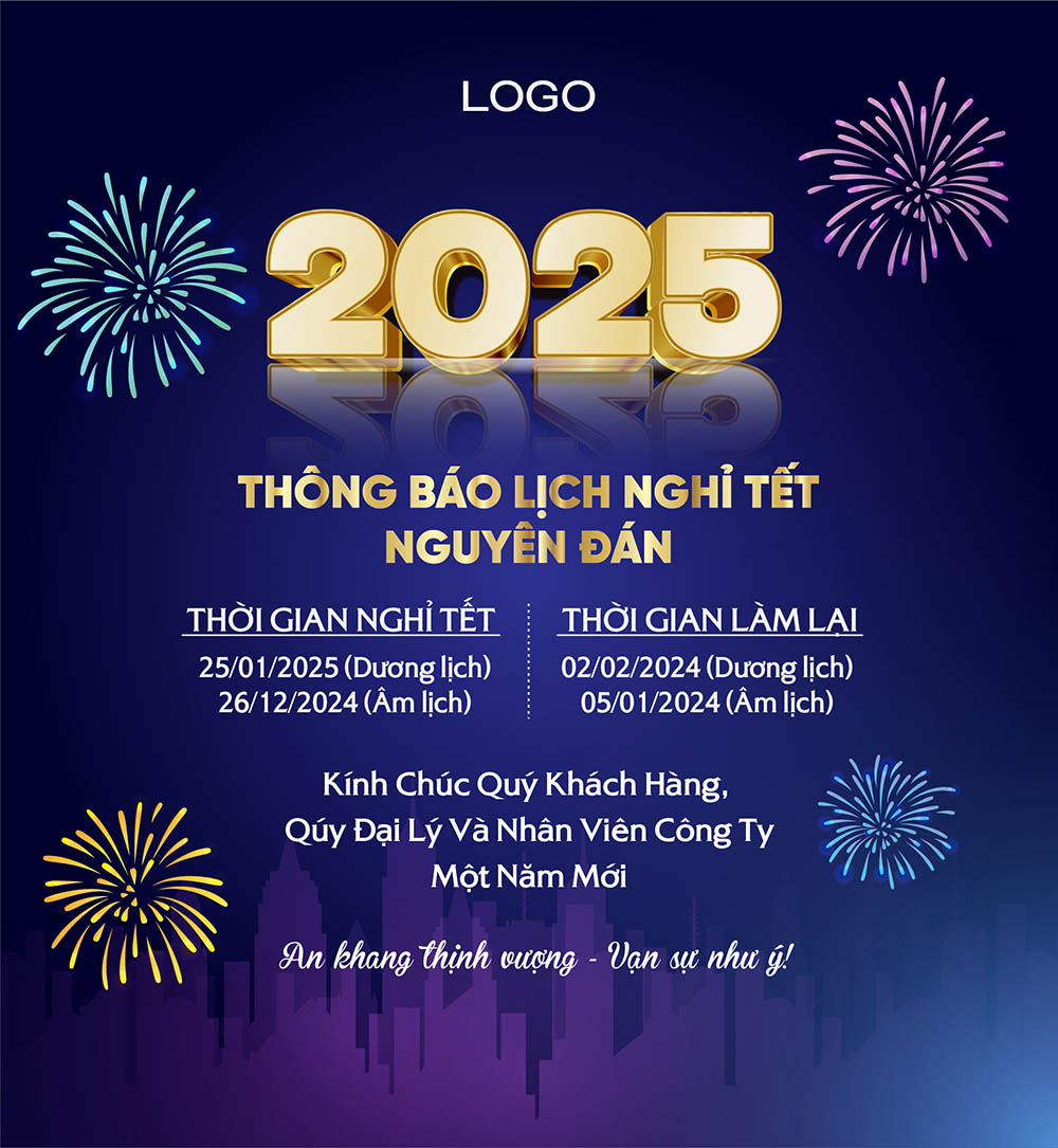 Banner thông báo lịch nghỉ tết nguyên đán file vector - mẫu số 209