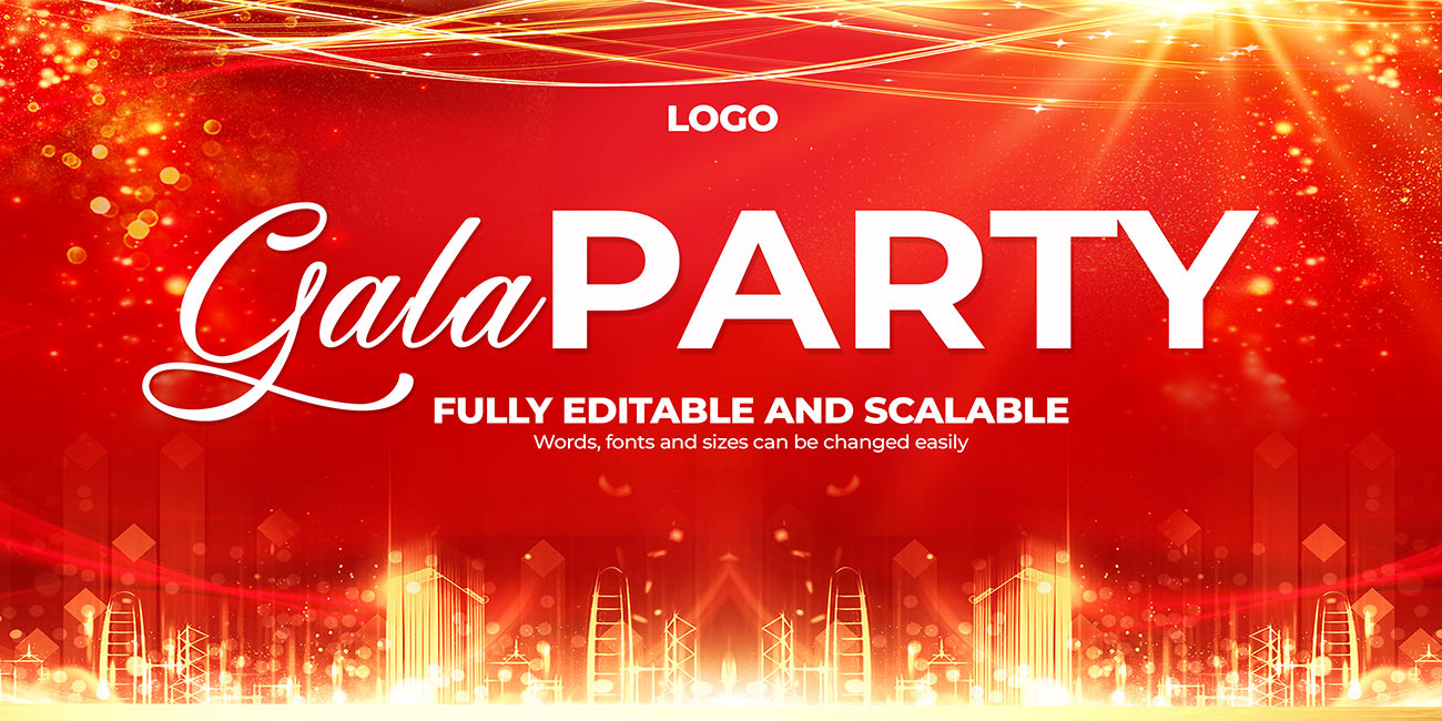 Banner gala party file PSD