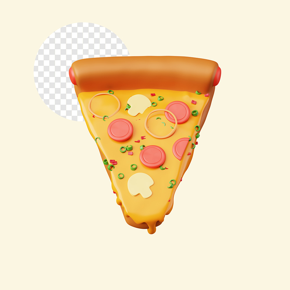 Ảnh minh họa miếng pizza P02 file PSD