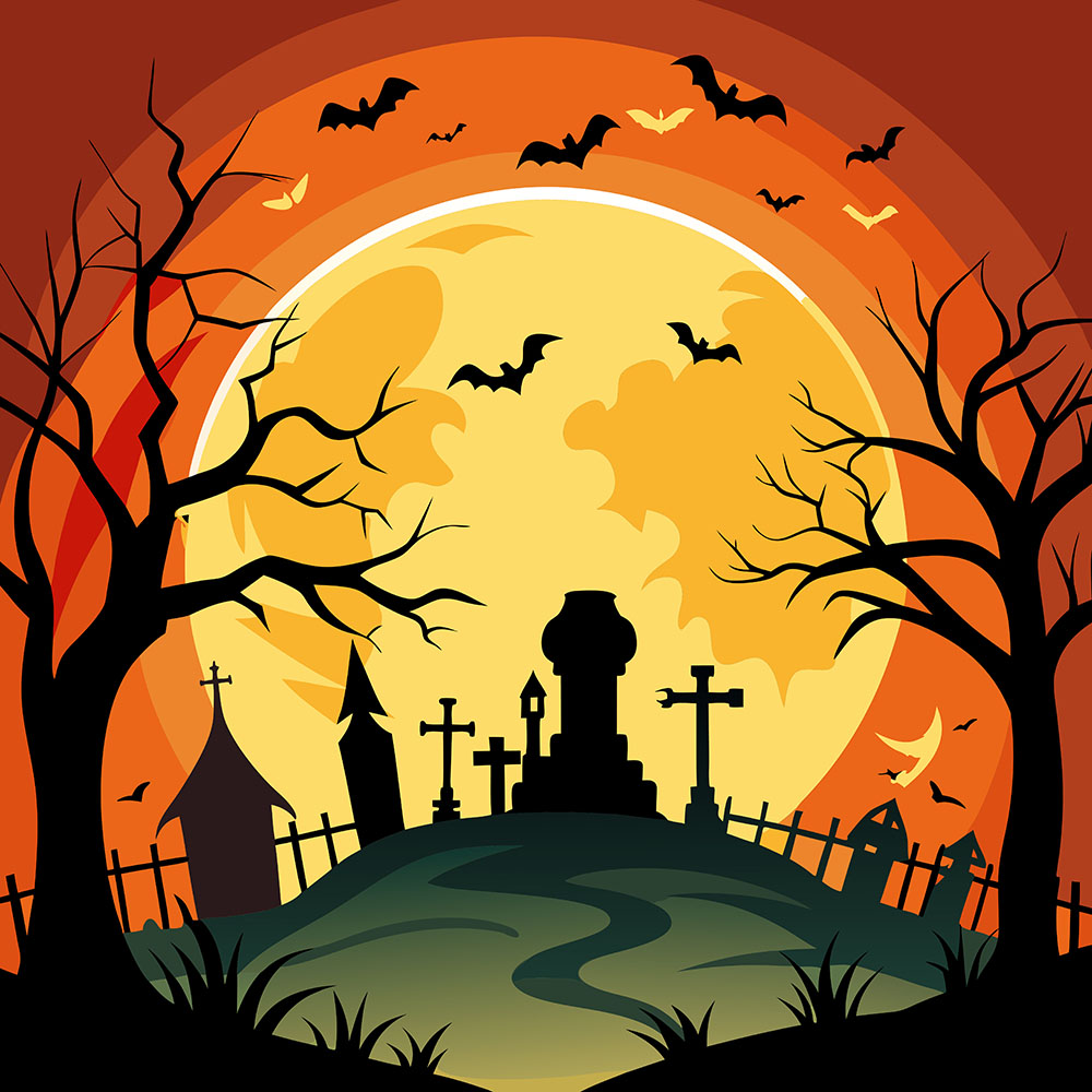 Background lễ halloween kinh dị file EPS và AI mẫu MB33