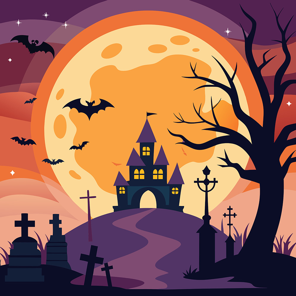 Background halloween kinh dị file EPS và AI mẫu MB156