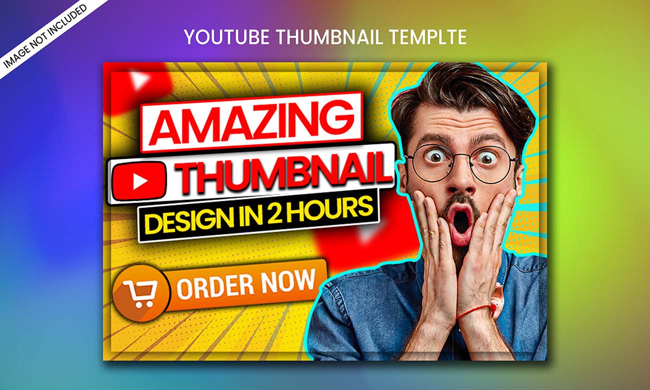 Ảnh thumb bìa youtube chủ đề giải trí file PSD mẫu Y14