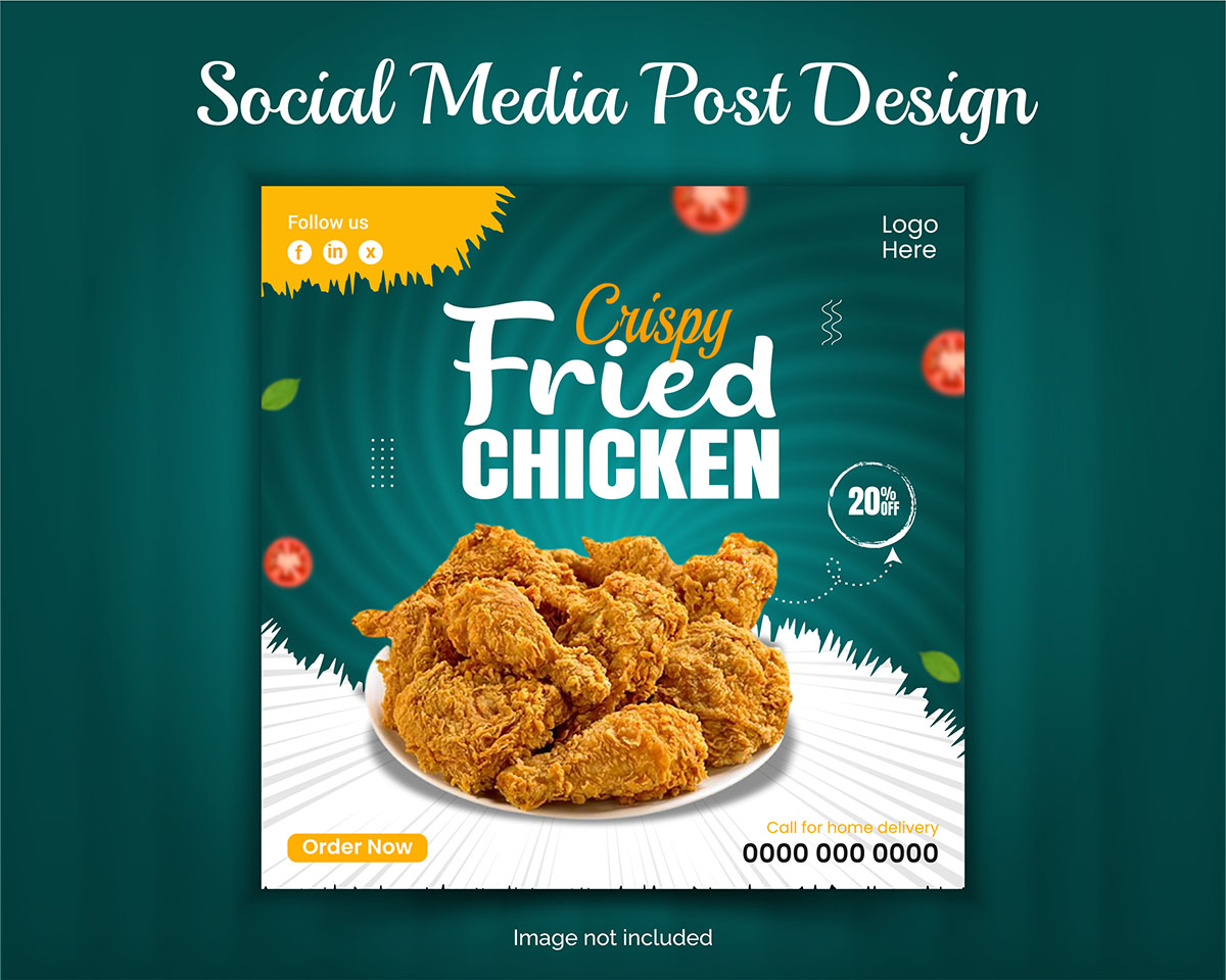 Poster quảng cáo gà rán KFC file EPS và AI mẫu GR3