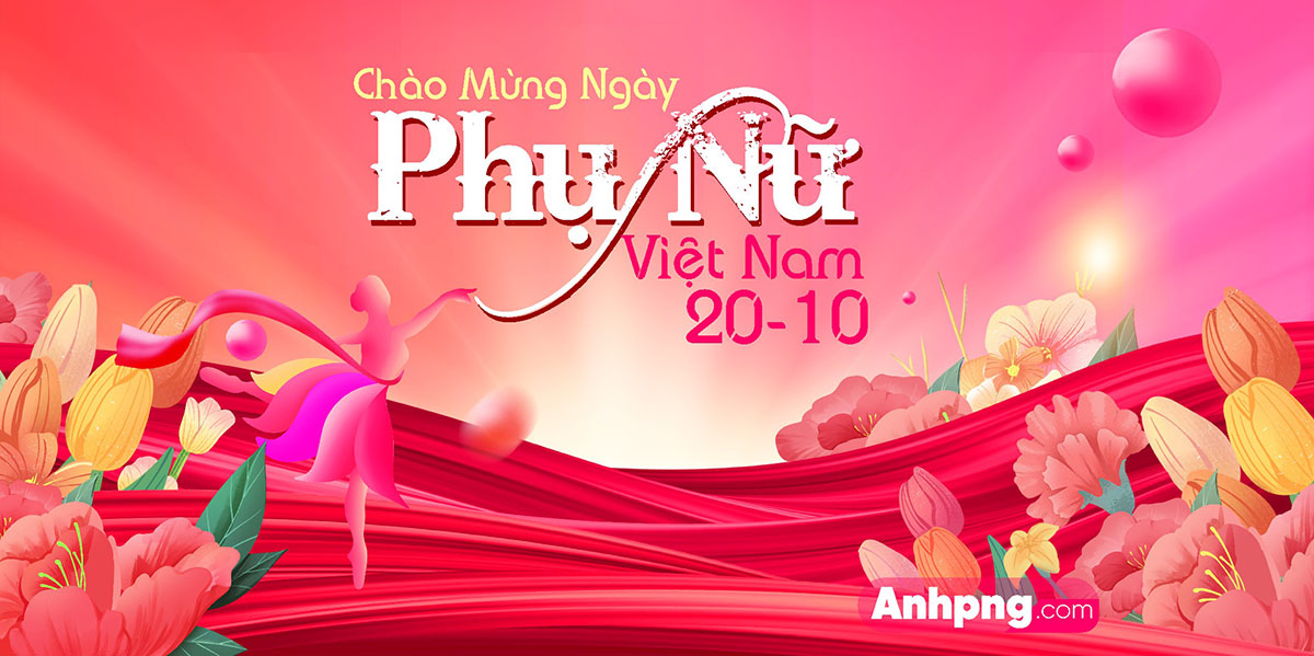 Banner chúc mừng ngày phụ nữ việt nam file CDR mẫu PN280