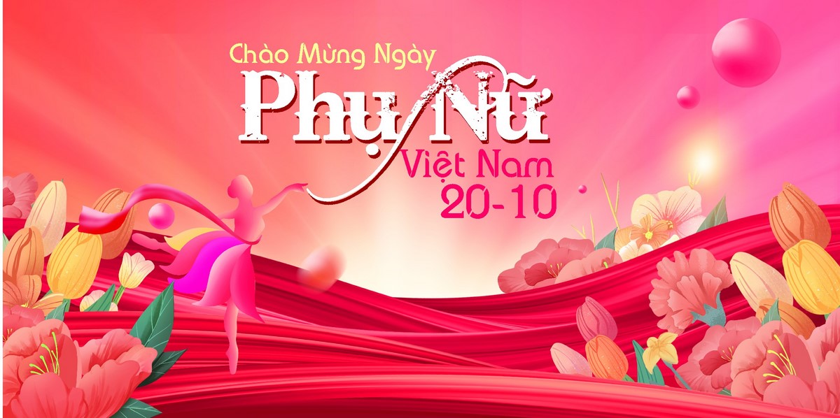 Banner chúc mừng ngày phụ nữ việt nam file CDR mẫu PN280