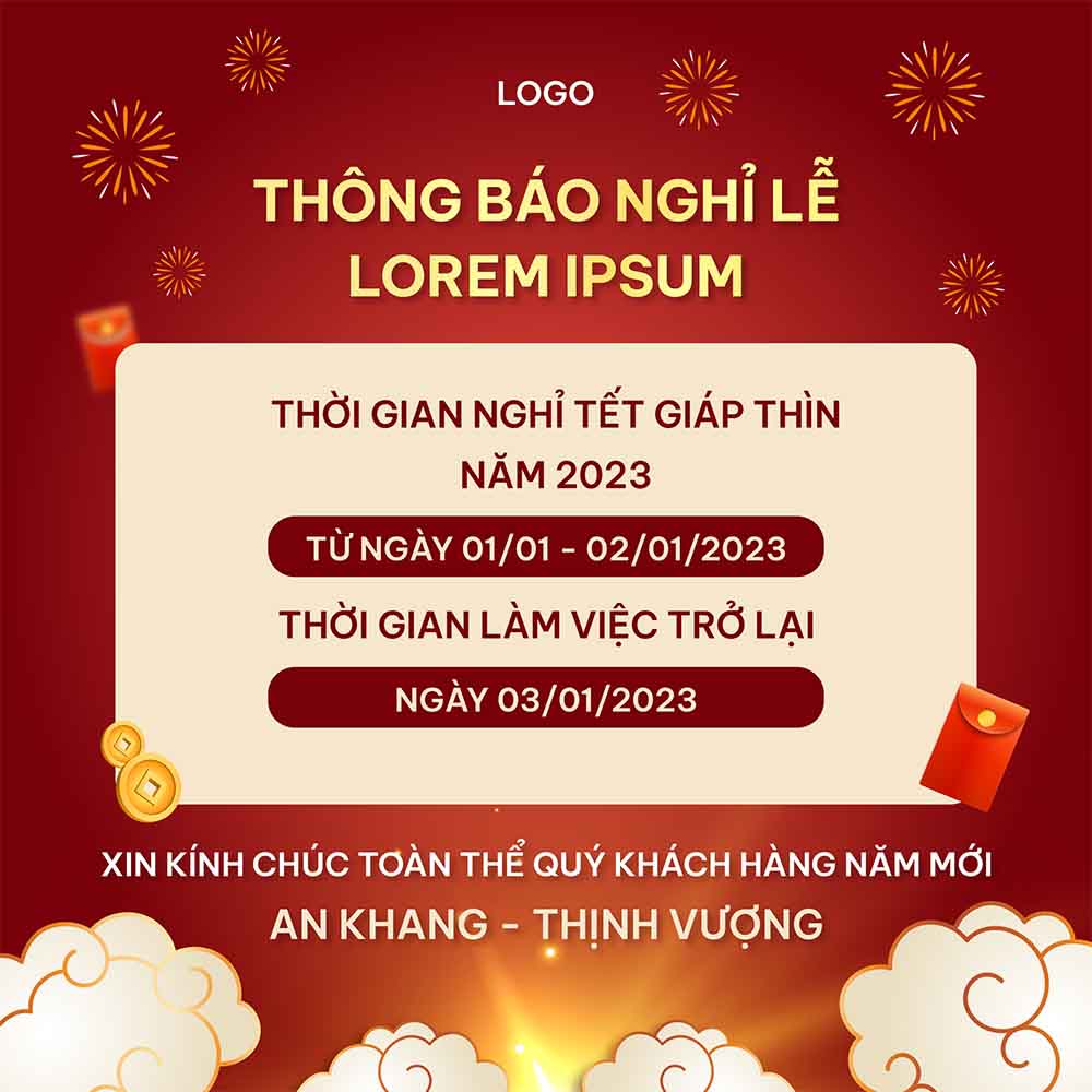 Lịch nghỉ tết nguyên đán năm 2025 file vector mẫu số 802