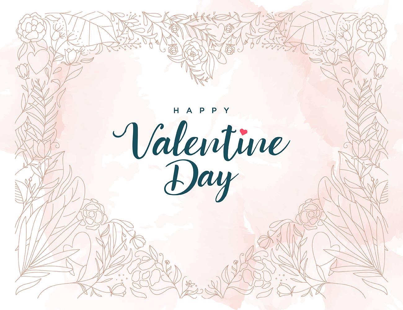 Banner valentine họa tiết cỏ cây hoa lá file EPS