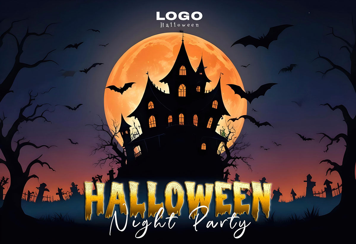 Banner lễ hội halloween file PSD mẫu MB329