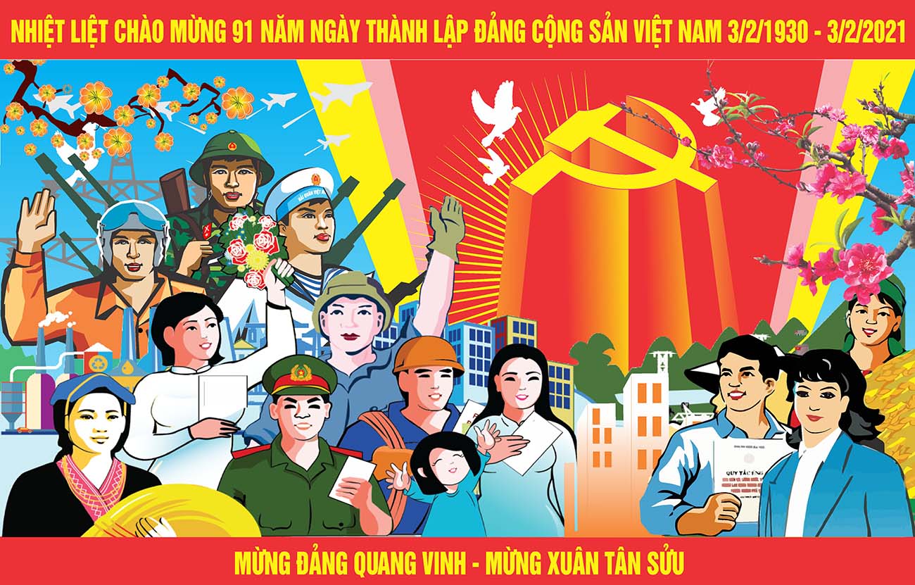 Pano mừng Đảng mừng xuân 2024 file CDR mẫu D24