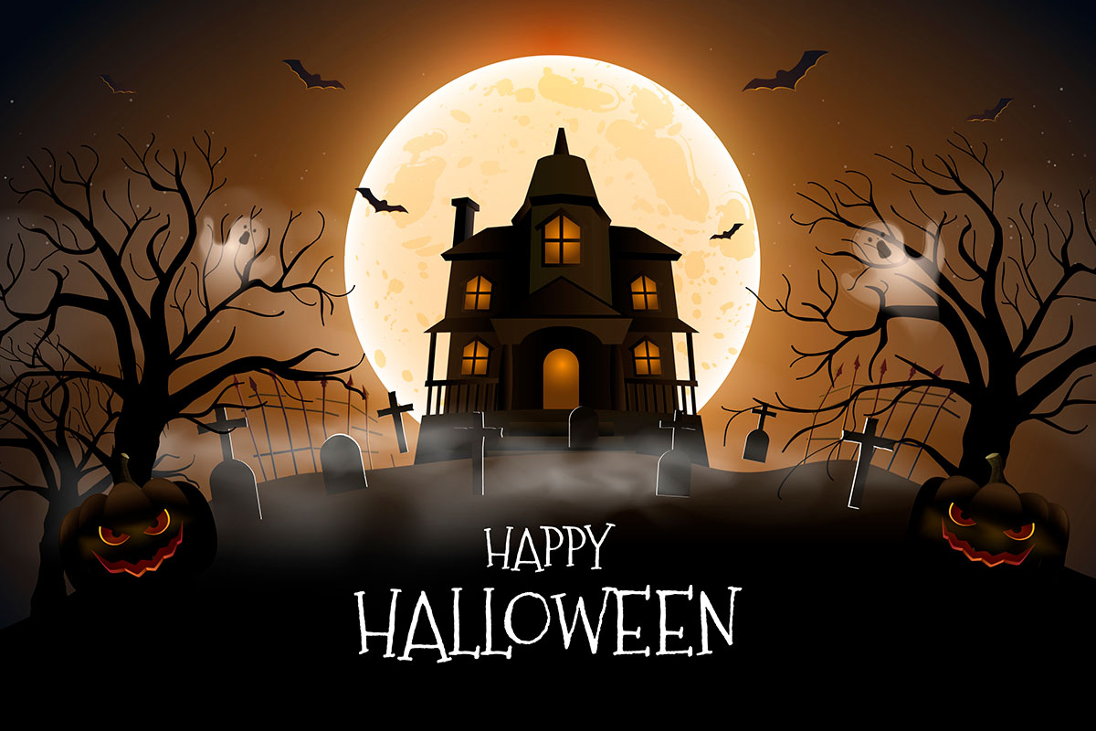 Banner halloween kinh dị file EPS và AI mẫu MB154