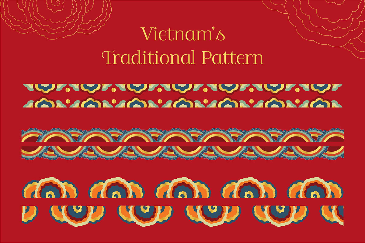 Pattern họa tiết thổ cẩm file vector - mẫu số 194