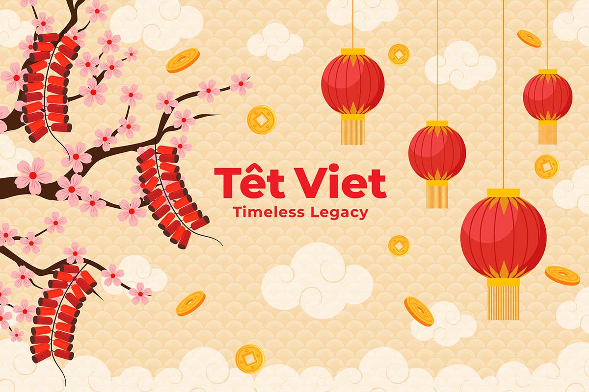 Background tết cổ truyền file vector mẫu 25R1449